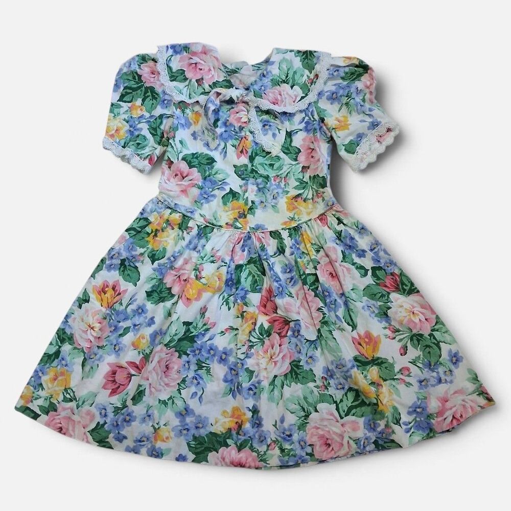 Pastel Floral Cottagecore Romantic Tea Party Girls Dress Ruth Of Carolina Vtge